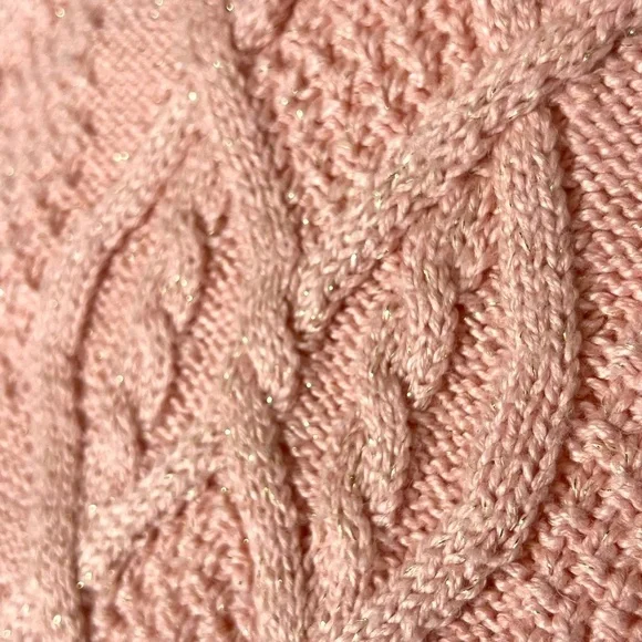 Abercrombie & Fitch Pink Cable Knit Sweater, XS - Picture 4 of 5
